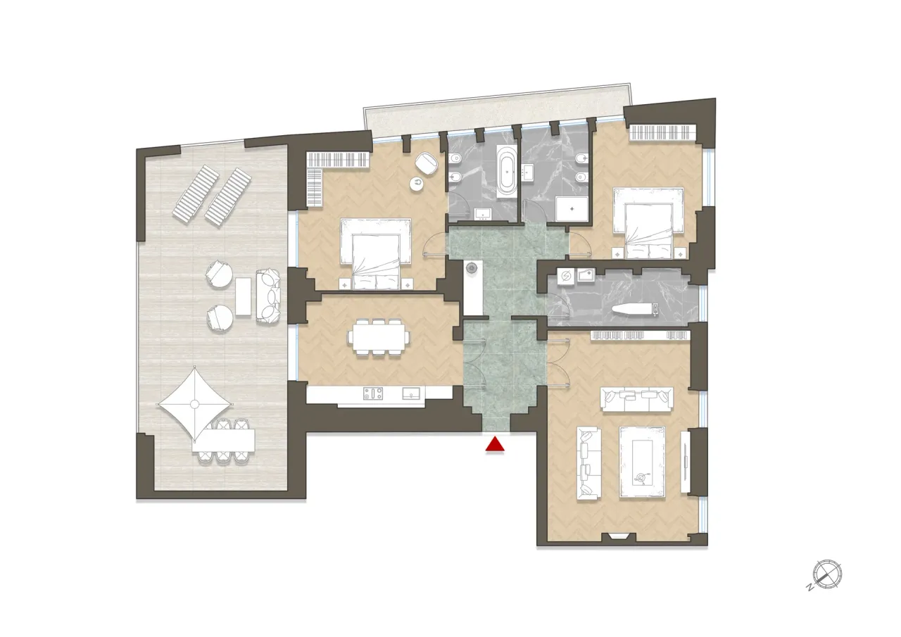 living - Porta Vittoria 5 - Living - Dils - Plano del piso - 1