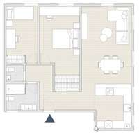 living - 77m² apartment for sale in Barceloneta, Barcelona - Floor Plan thumbnail - 1