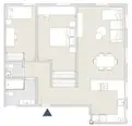 living - Piso de 77m² en venta en Barceloneta, Barcelona - Plano del piso thumbnail - 1