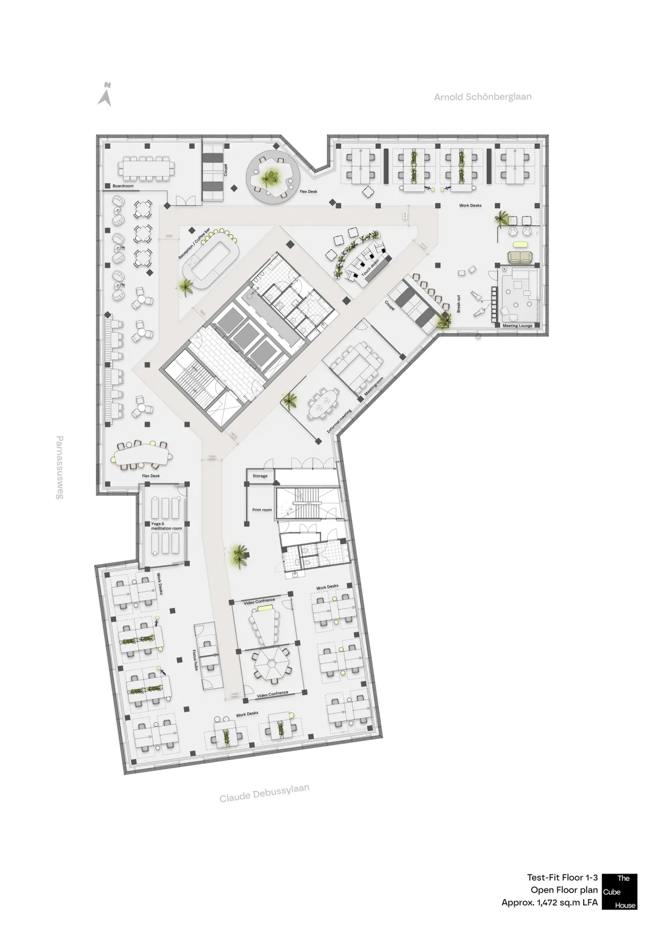 office - The CubeHouse - Office - Dils - Plan d'étage - 1