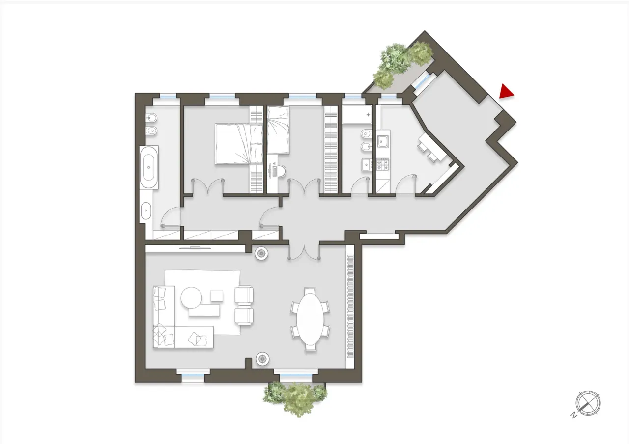 living - Porta Lodovica 6 - Living - Dils - Floor Plan - 1