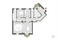 living - Porta Lodovica 6 - Living - Dils - Floor Plan thumbnail - 1