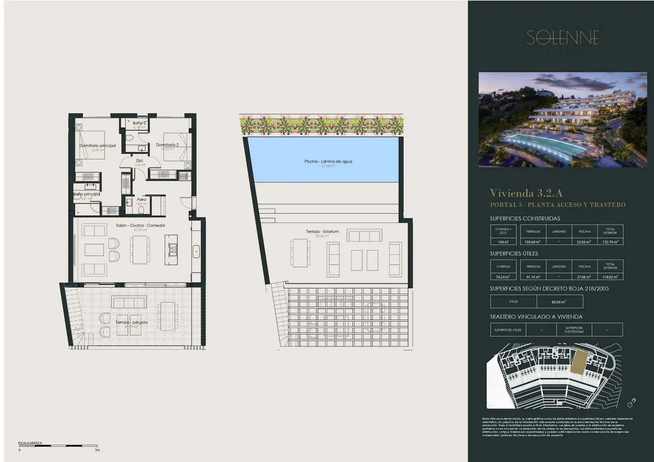 living - Solenne Apartments, Benahavís, Costa del Sol - Floor Plan - 3