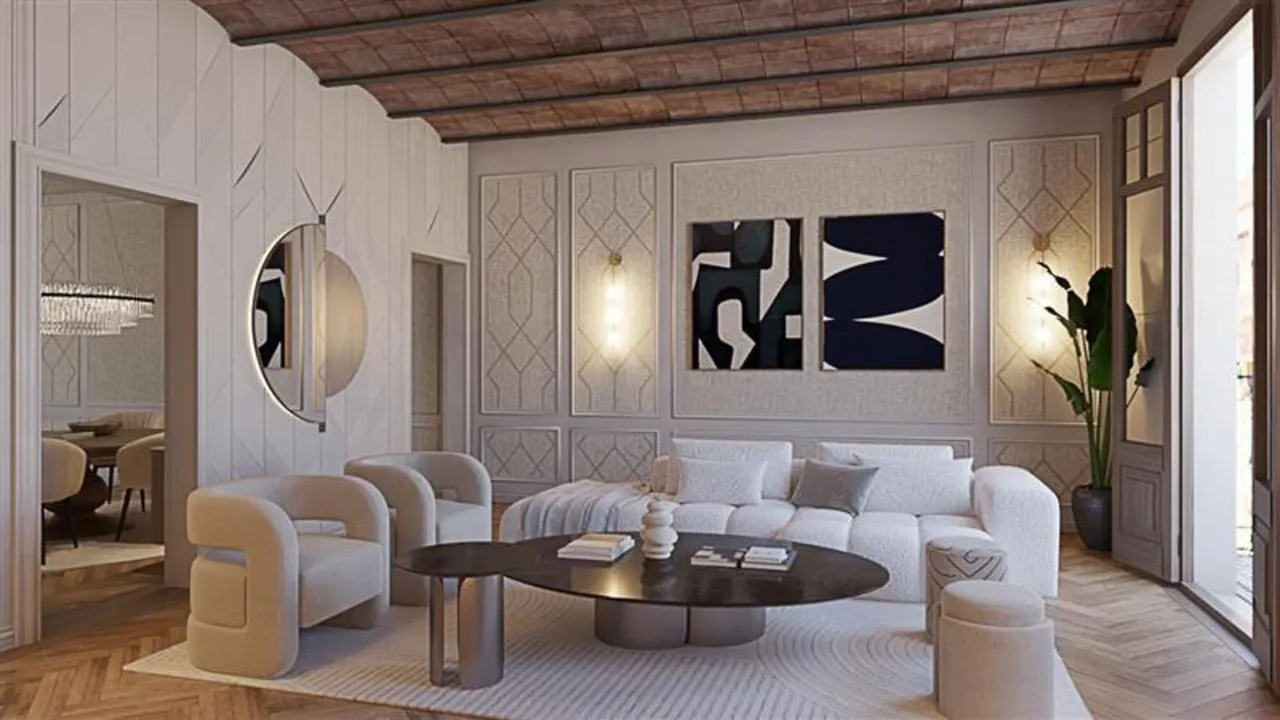 living - Piso de 137m² con 10m² terraza en venta en Eixample Izquierdo - gallery - 3