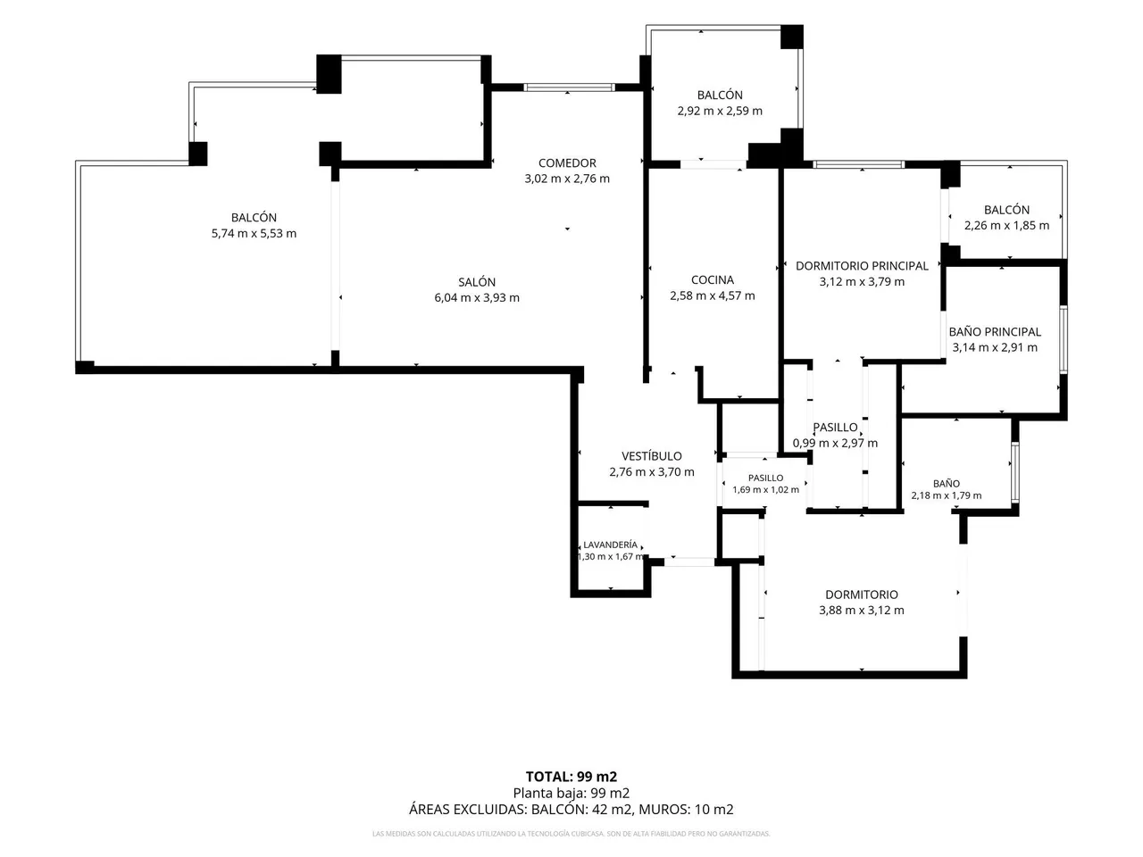 living - 169m² apartment with 50m² terrace for sale in Benahavís - Floor Plan - 1