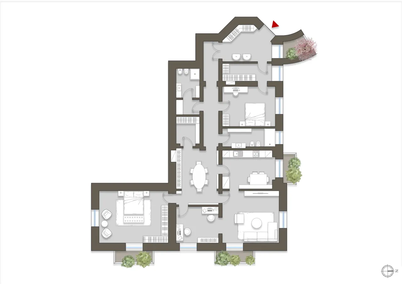 living - Emilio de Cavalieri 7 Roma - Living - Dils - Floor Plan - 1