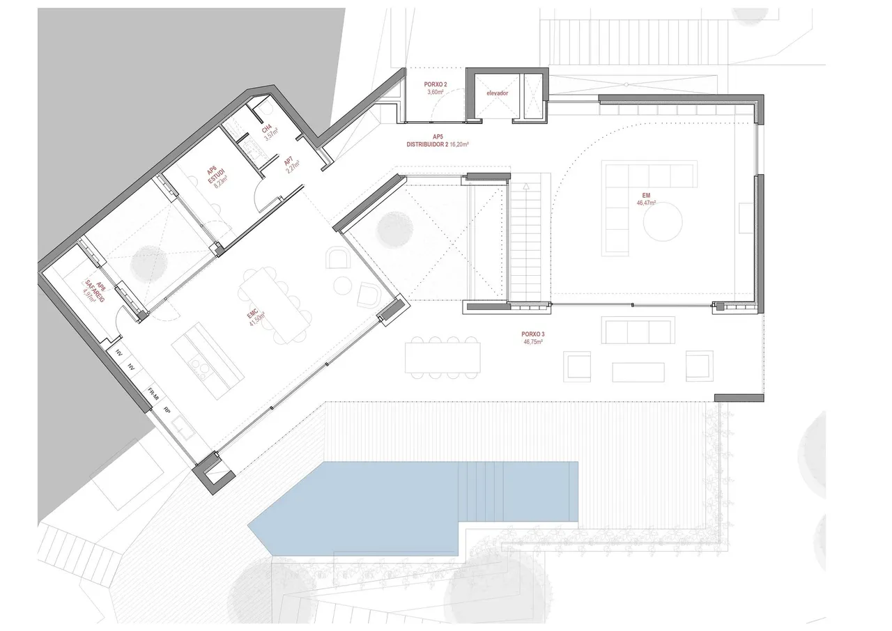 living - 453m² house / villa for sale in Cabrils, Barcelona - Floor Plan - 1