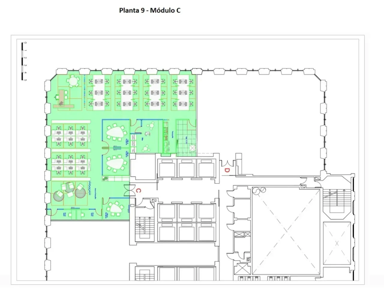office - Torre Picasso - Oficinas - Dils - Plano del piso - 2