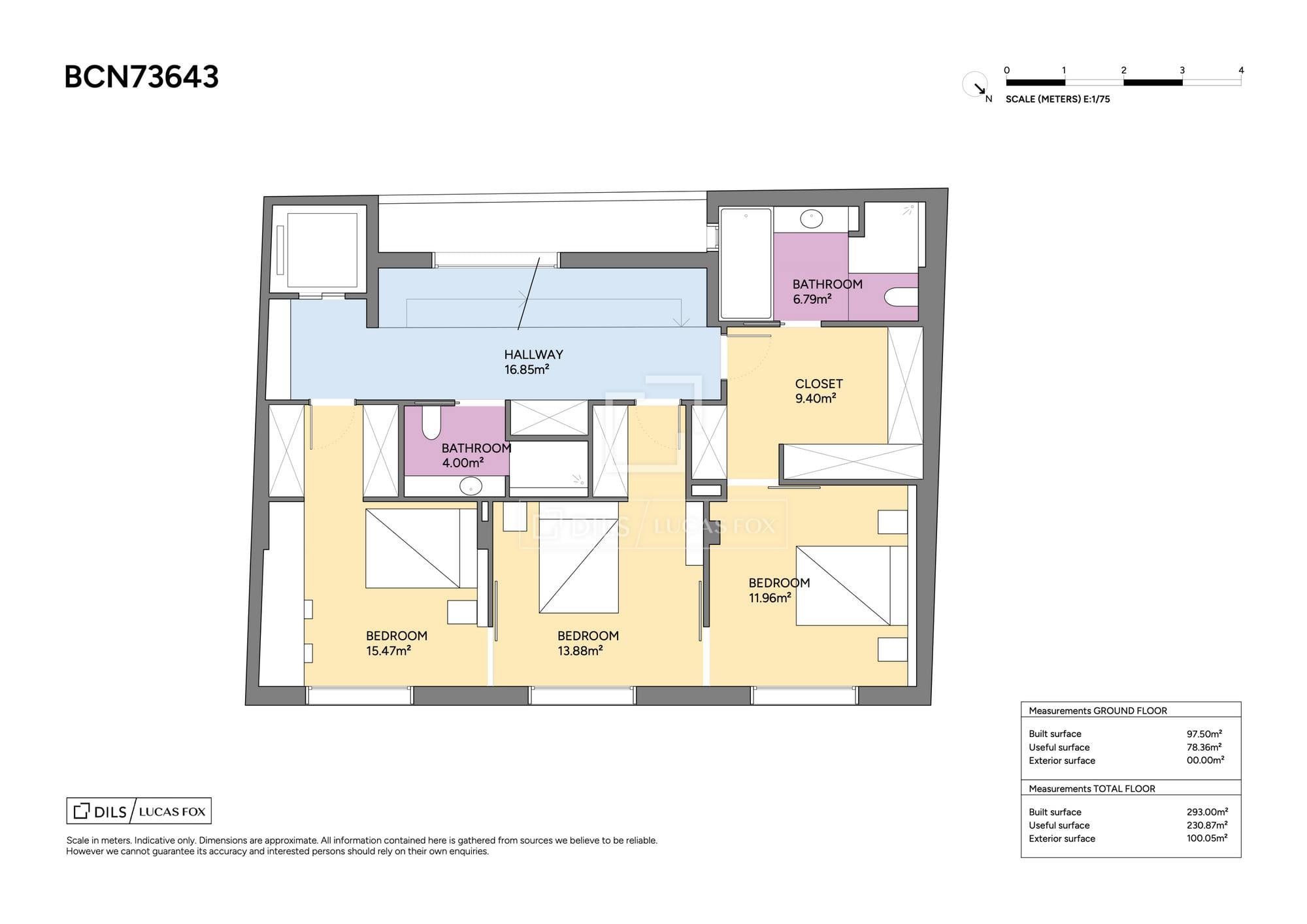 living - Casa / villa de 293m² con 100m² terraza en venta en Gràcia - Plano del piso thumbnail - 2
