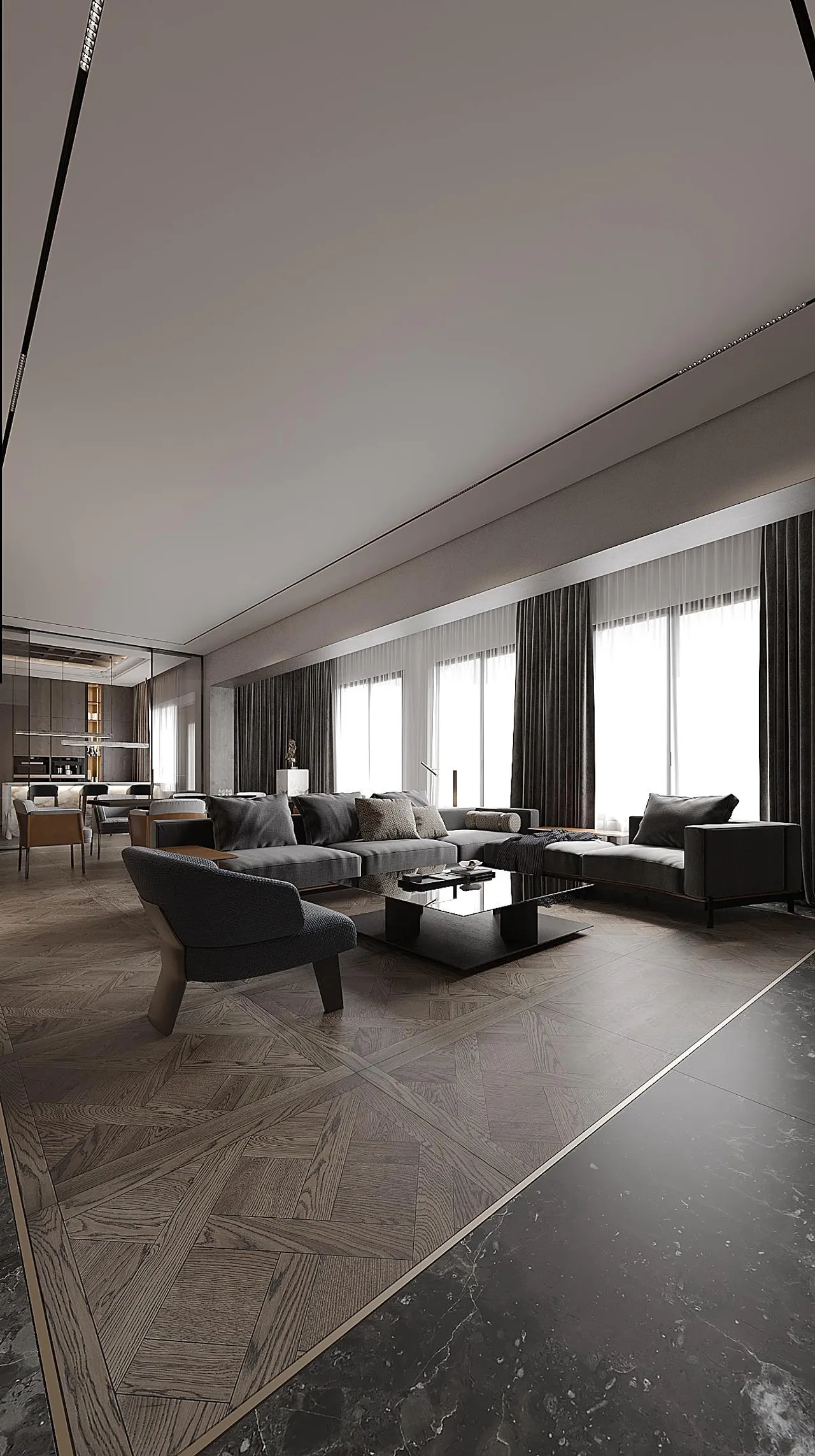 living - Piso de 390m² en venta en Turó Park, Barcelona - gallery - 4