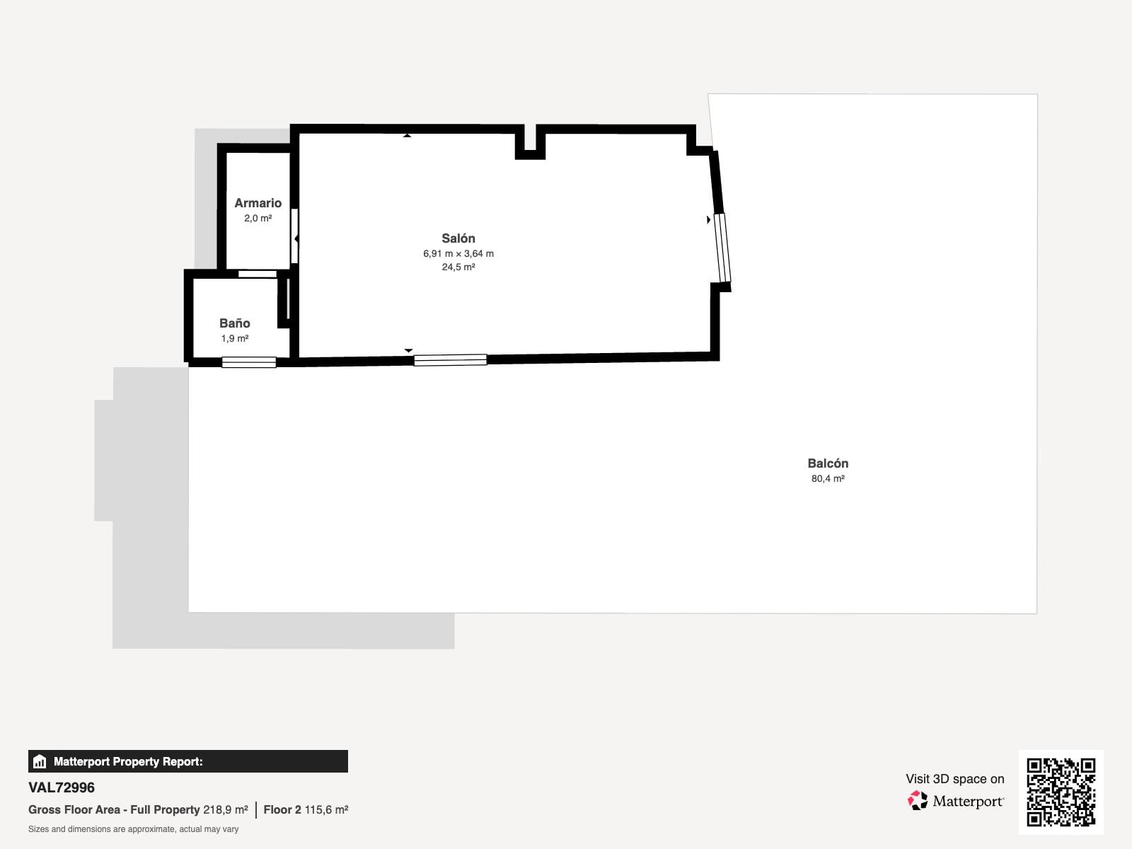 living - 163m² penthouse with 65m² terrace for sale in Ciudad de las Ciencias - Floor Plan thumbnail - 2