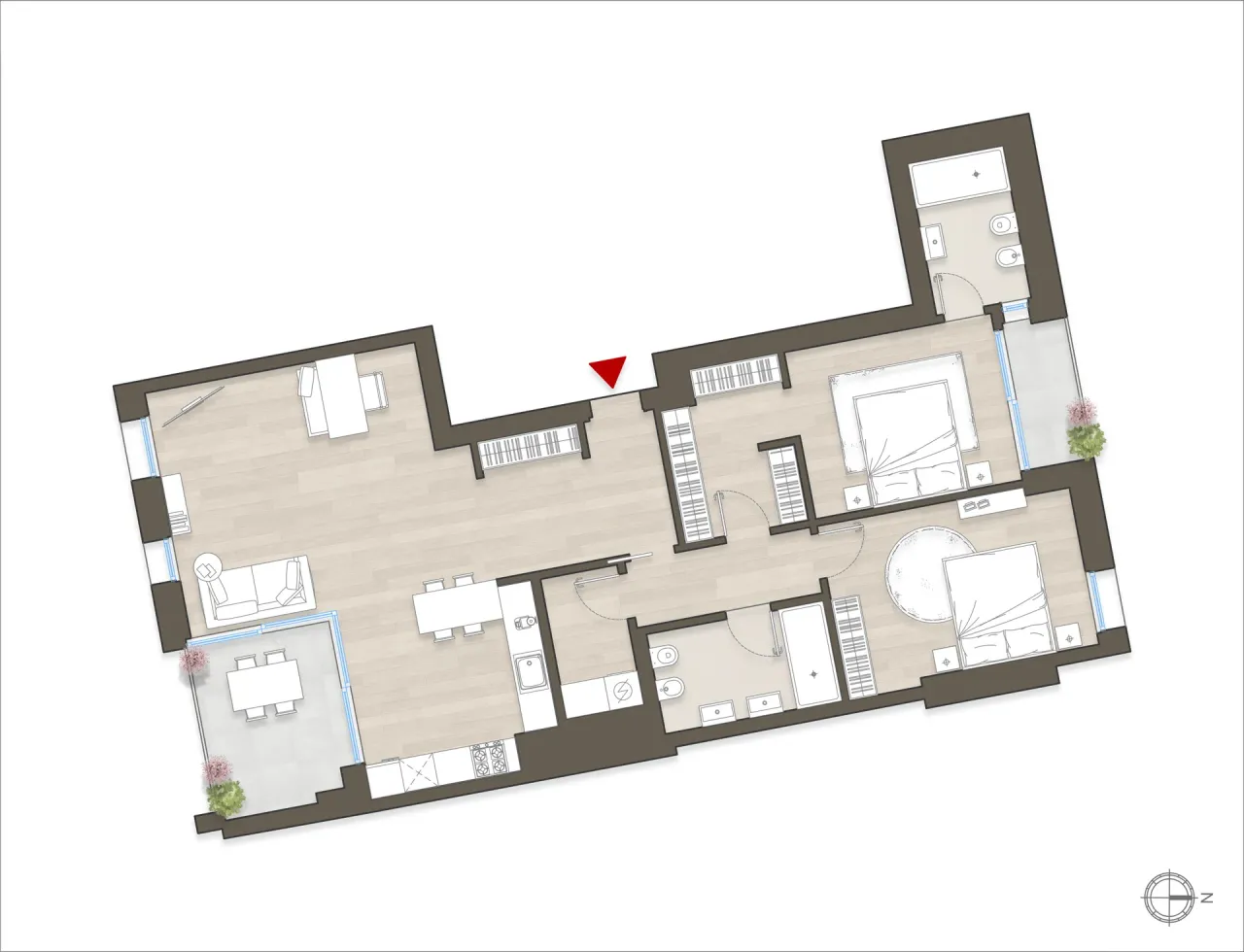living - Garofalo 37 C52 - Living - Dils - Floor Plan - 1