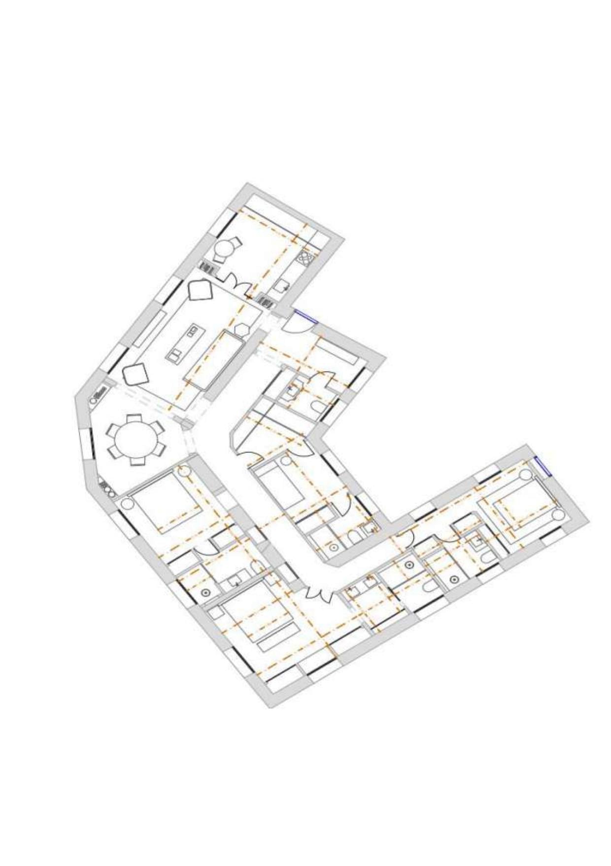 living - Piso de 251m² en venta en Argüelles, Madrid - Plano del piso thumbnail - 1