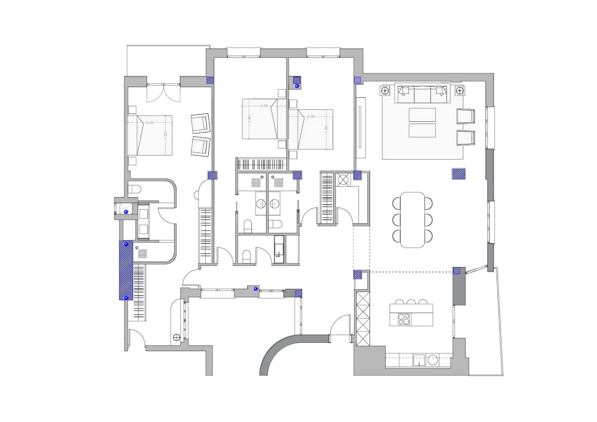 living - 226m² apartment for sale in Lista, Madrid - Floor Plan thumbnail - 1