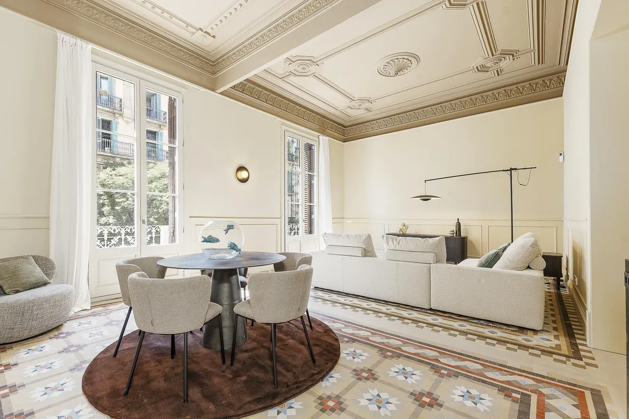 living - 204m² apartment with 9m² terrace for sale in Eixample Right - gallery - 5