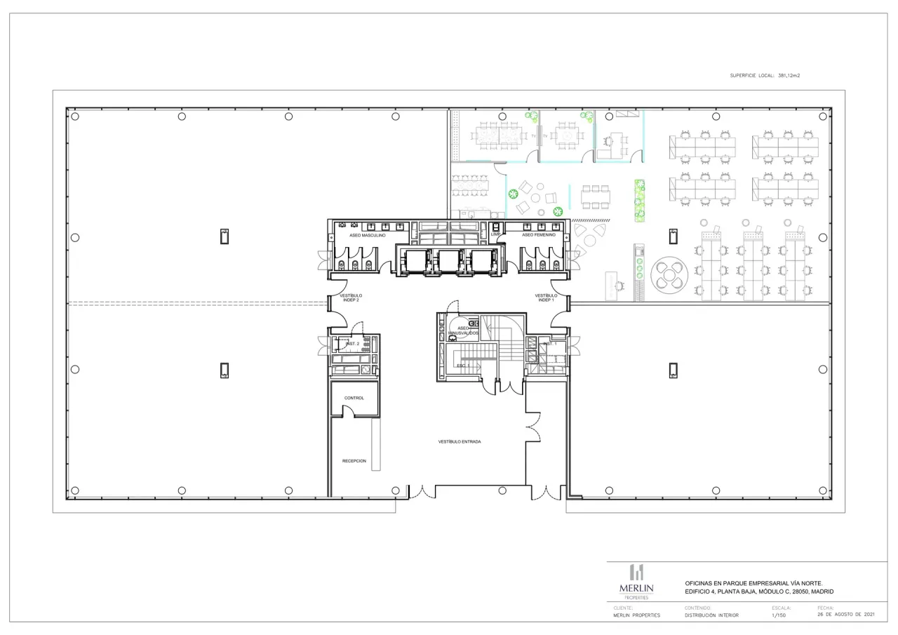 office - Campus Via Norte - Kantoor - Dils - Verdiepingsplan - 4