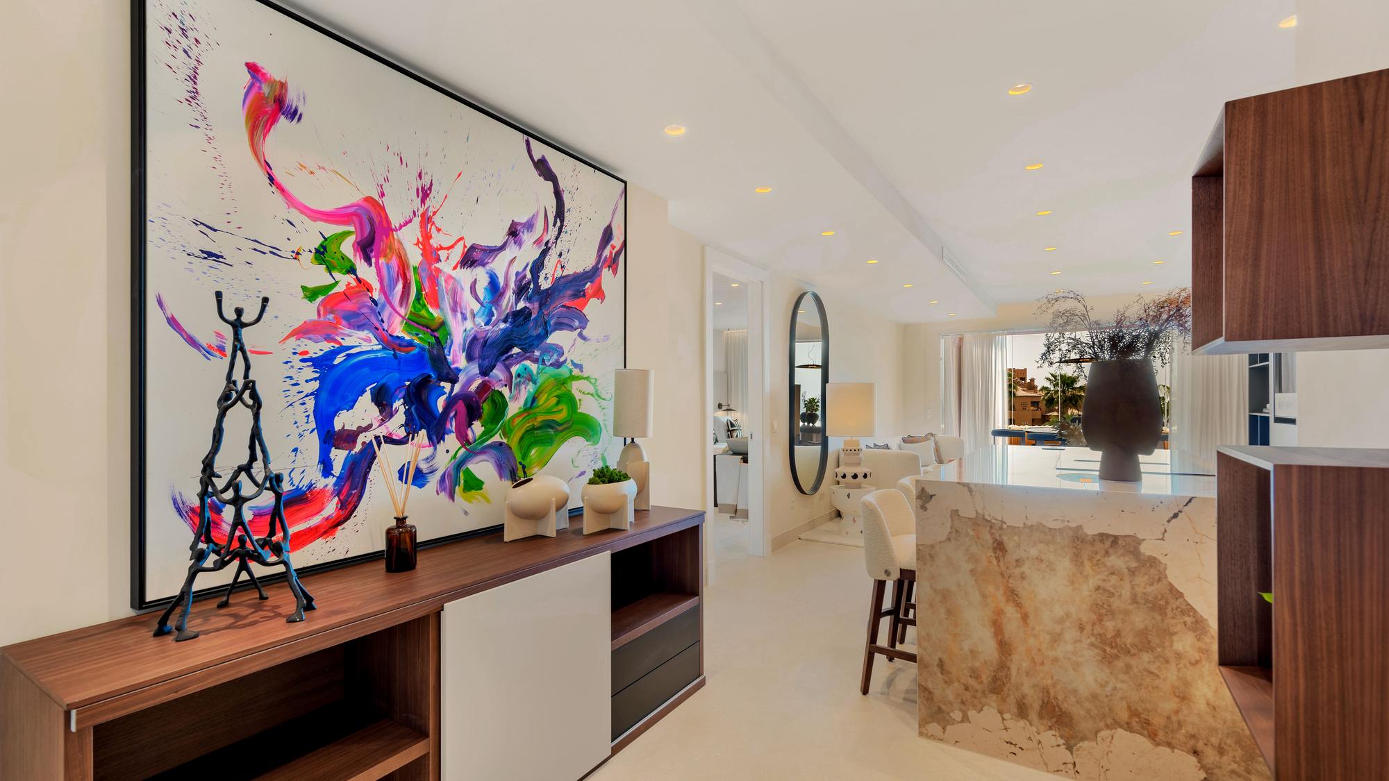 living - 134m² apartment with 20m² terrace for sale in New Golden Mile - gallery - 10