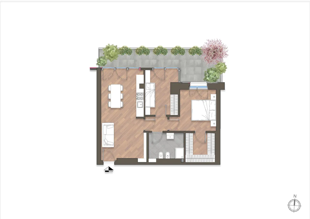 living - Legioni Romane 27 Milano - Living - Dils - Floor Plan - 1