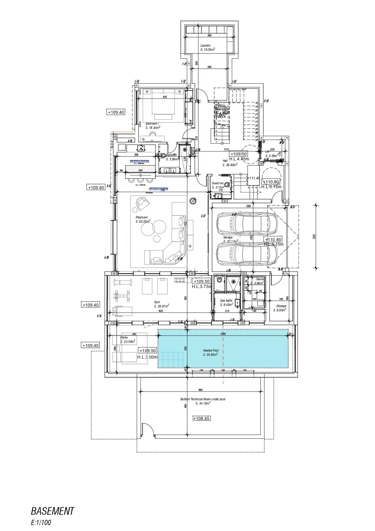 living - Casa / villa de 848m² con 392m² terraza en venta en Milla de Oro - Plano del piso thumbnail - 1