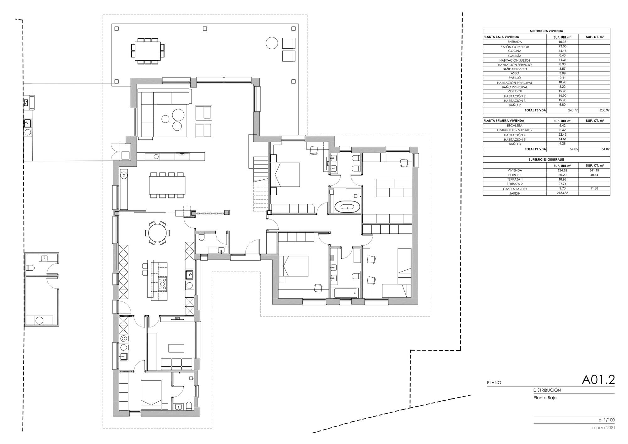 living - 392m² house / villa for sale in Godella / Rocafort - Floor Plan - 1