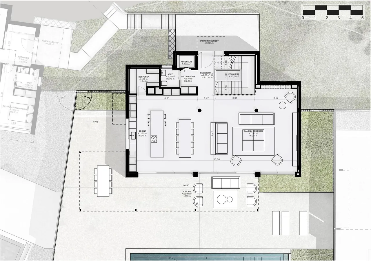 living - Casa / villa de 524m² con 2,896m² de jardín en venta en Sant Andreu de Llavaneres - Plano del piso - 1