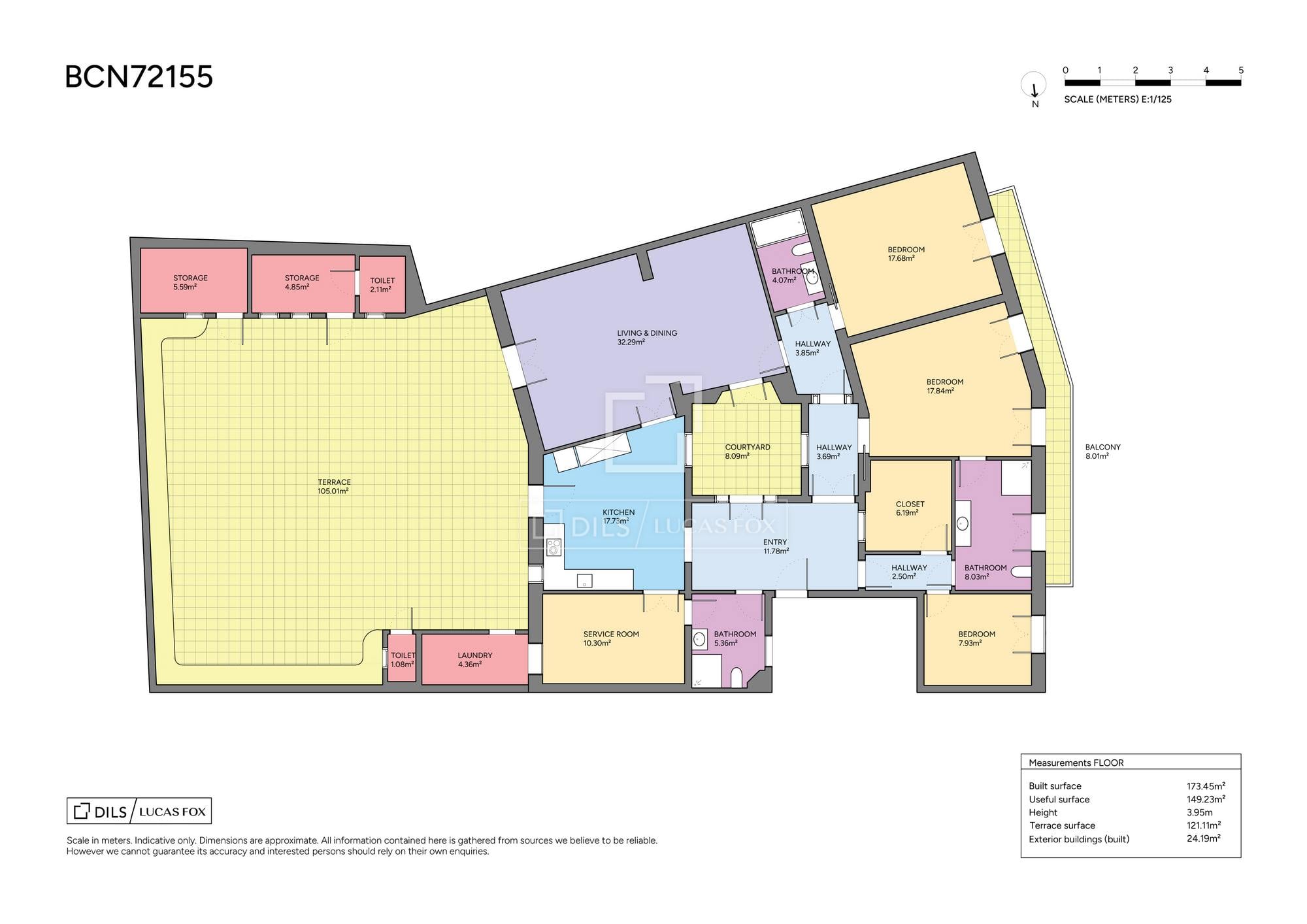 living - 197m² apartment with 121m² terrace for sale in El Born - Floor Plan thumbnail - 1