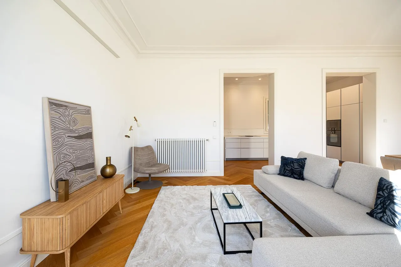 living - Piso de 170m² en alquiler en Eixample Derecho, Barcelona - gallery - 5