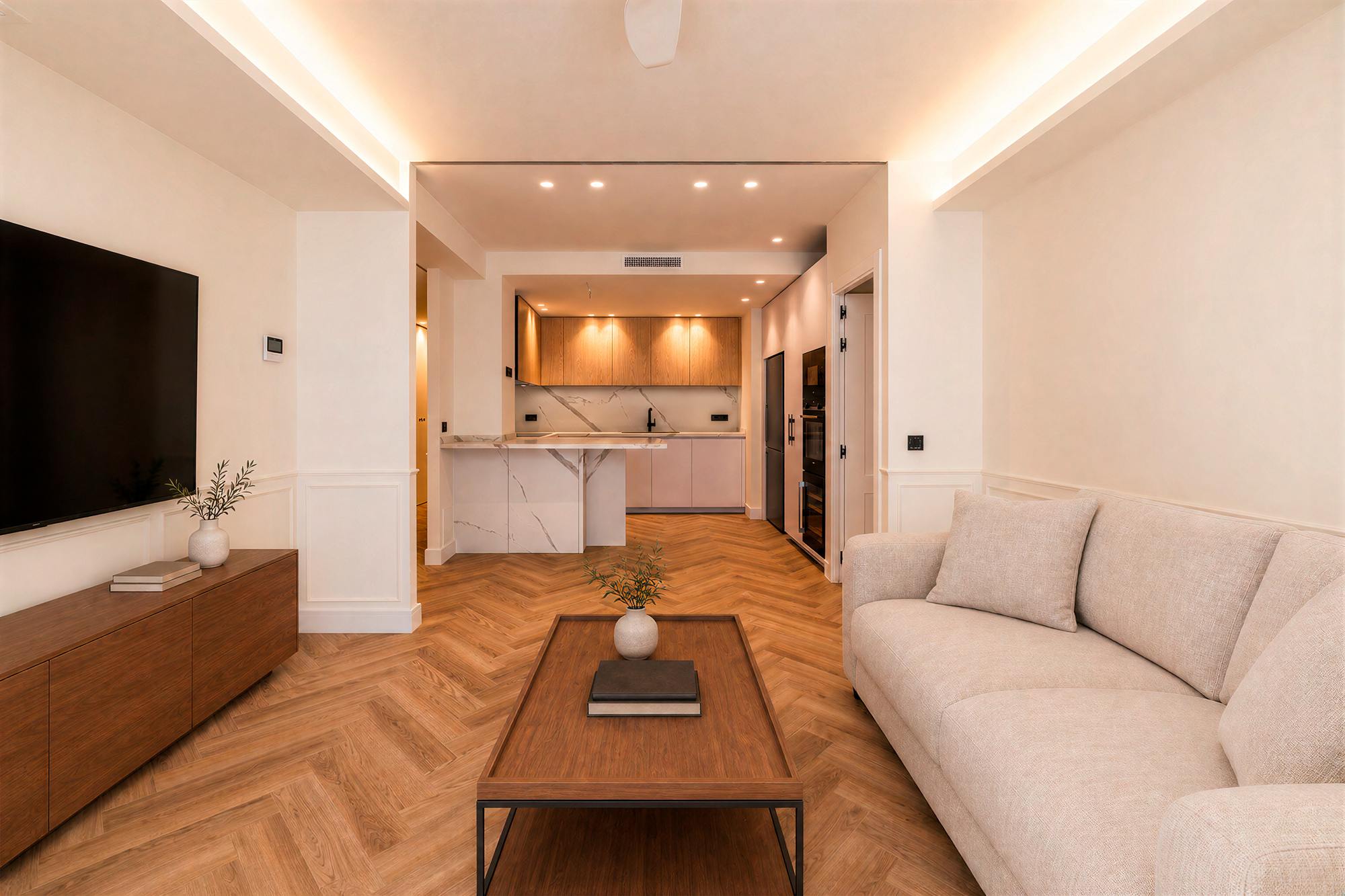 living - 205m² apartment with 6m² terrace for sale in Jerónimos - gallery thumbnail - 3