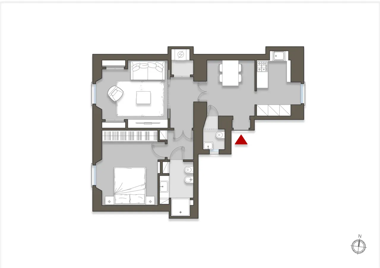 living - Cinque Giornate 7 - Living - Dils - Floor Plan - 1