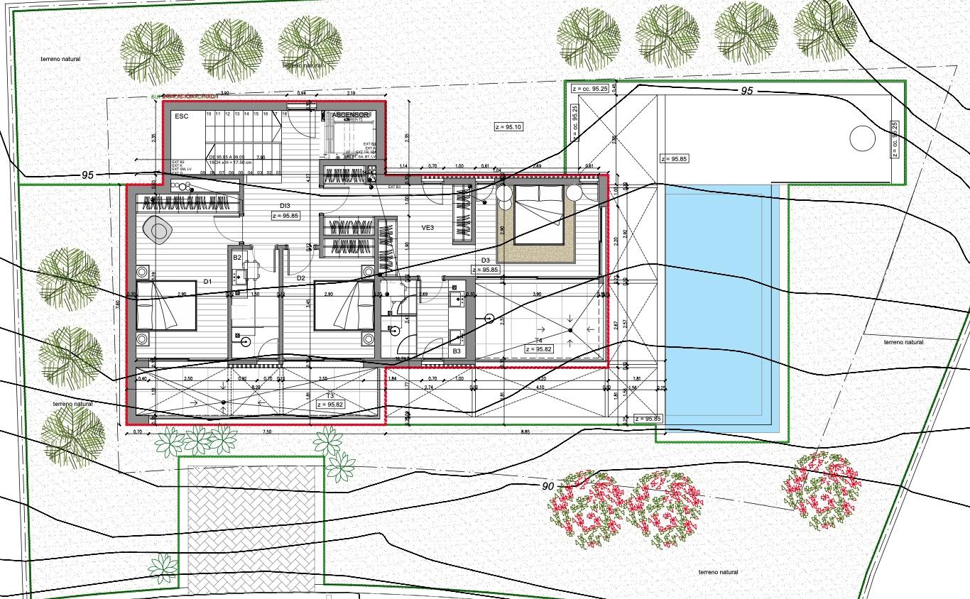 living - Parcela de 477m² en venta en Port d'Andratx, Islas Baleares - Plano del piso thumbnail - 5