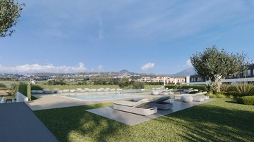 living - Contemporary semi-detached villas for sale in New Golden Mile of Estepona - featured