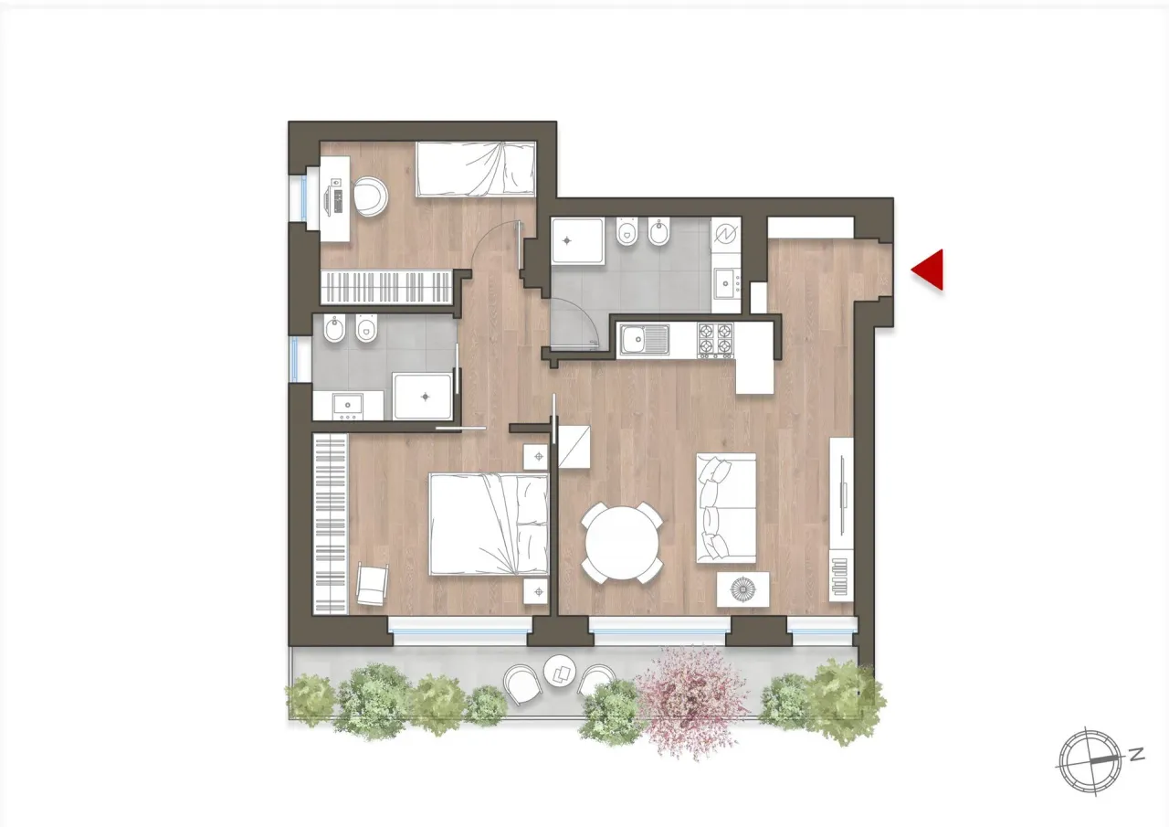 living - Vergani 13 - unità 0.2 - Living - Dils - Floor Plan - 1