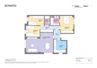 living - 105m² apartment for sale in Eixample Right, Barcelona - Floor Plan thumbnail - 1