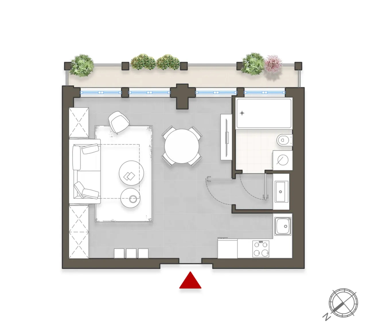 living - Sforza 4 unità 799 - Living - Dils - Planimetria - 1
