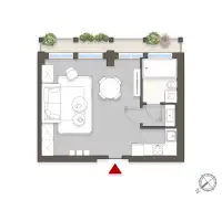 living - Sforza 4 unità 799 - Wonen - Dils - Verdiepingsplan thumbnail - 1