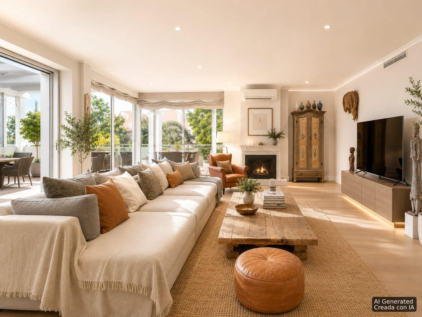 living - 320m² apartment with 25m² terrace for sale in Tres Torres - gallery thumbnail - 3