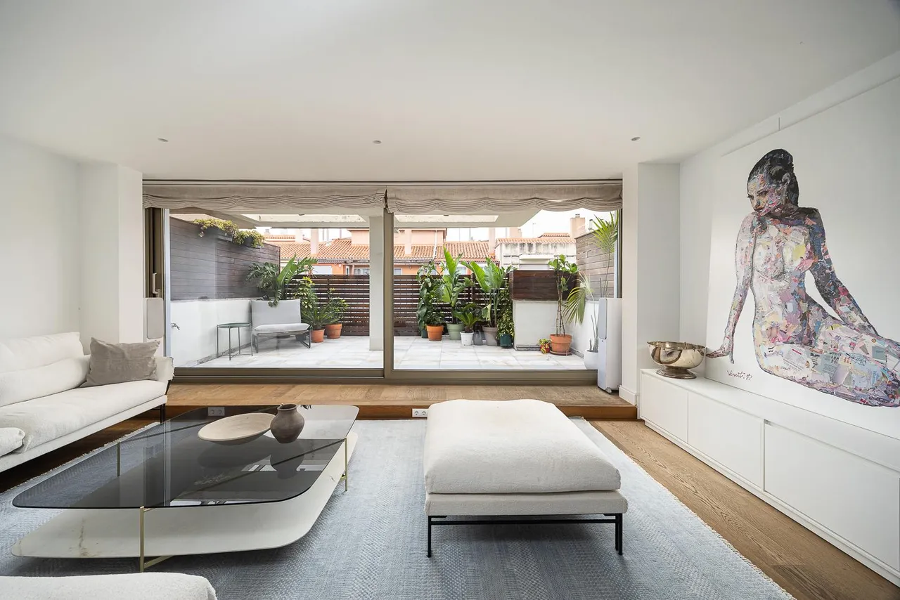 living - Ático de 234m² con 100m² terraza en venta en Sant Gervasi - Galvany - gallery - 3