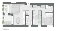 Two Bedrooms of 95 sqm - Edificio C2 - LivinUp  | Milano - Floor Plan thumbnail - 1