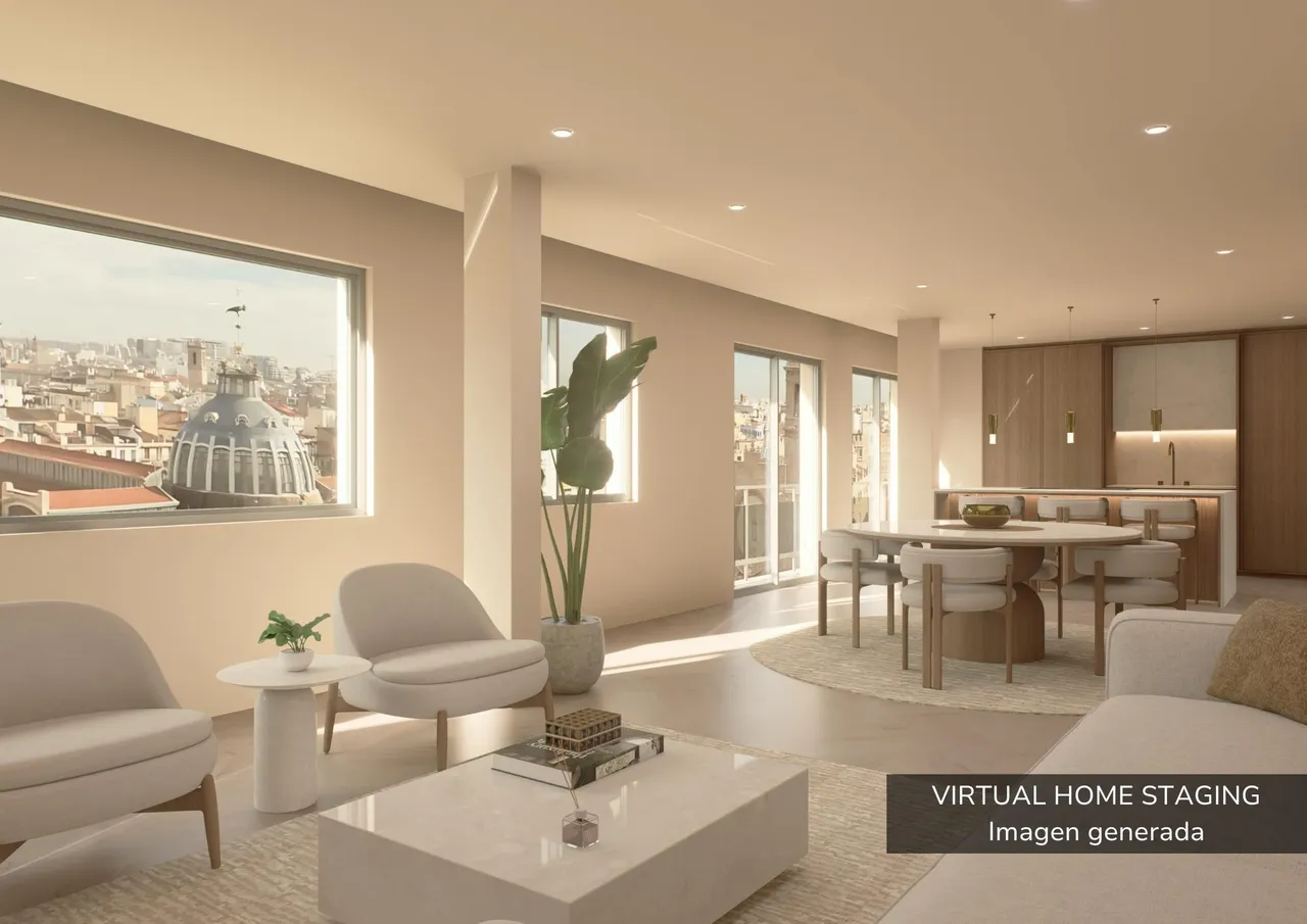 living - Piso de 186m² en venta en El Mercat, Valencia - gallery - 4