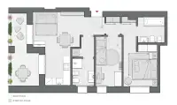 Two Bedrooms Compact of 83 sqm - Edificio C2 - LivinUp  | Milano - Floor Plan thumbnail - 1