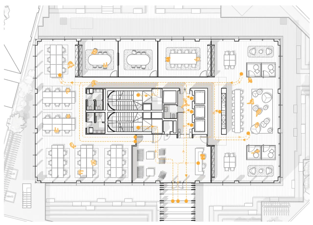 office - Tito Speri 8 - Kantoor - Dils - Verdiepingsplan - 4