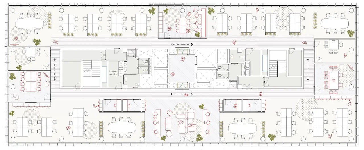 office - Lamber - Deruta 19 - Office - Dils - Verdiepingsplan - 1