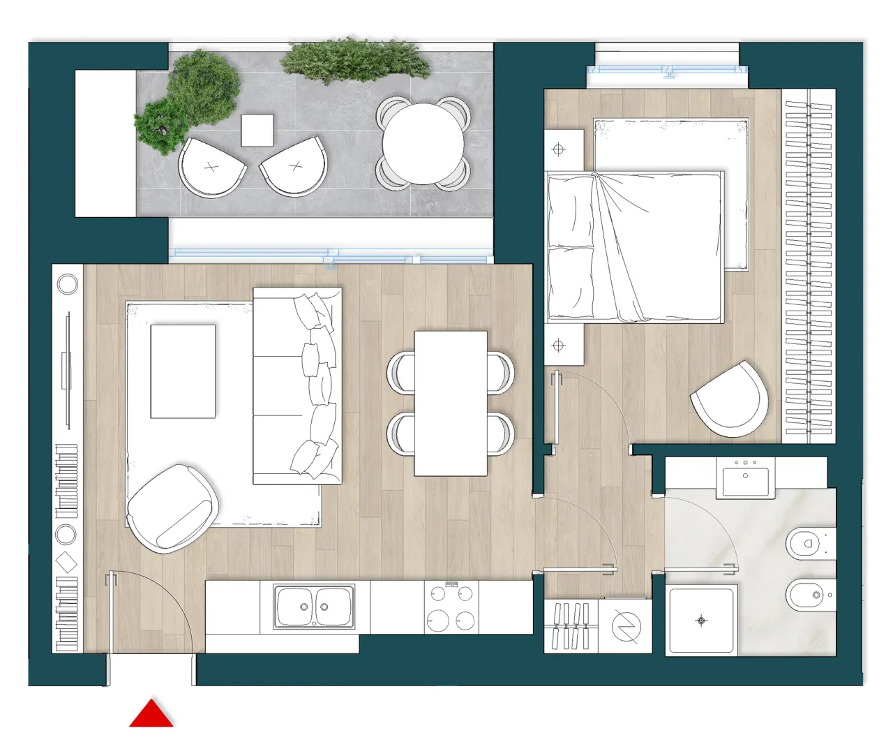 living - Mosè Bianchi 6 - Living - Dils - Floor Plan - 1