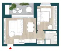 living - Mosè Bianchi 6 - Living - Dils - Plan d'étage thumbnail - 1