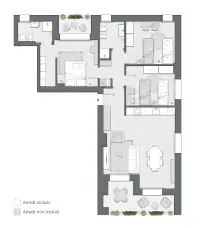 Three Bedrooms of 138 sqm - Edificio C2 - LivinUp  | Milano - Floor Plan thumbnail - 1