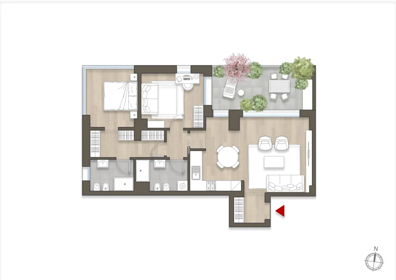 living - Adamello 10 - Living - Dils - Planimetria - 1