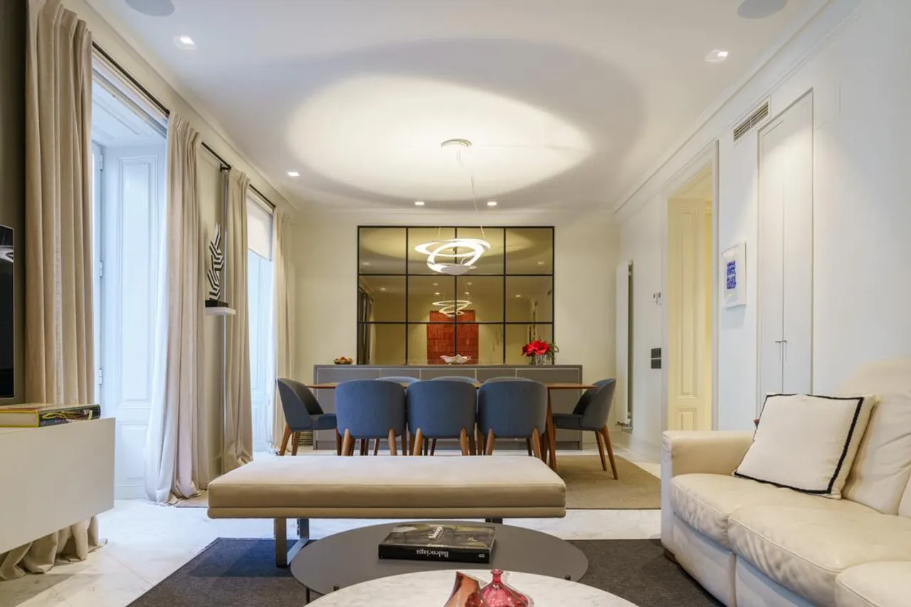 living - Piso de 120m² en alquiler en Castellana, Madrid - gallery - 5