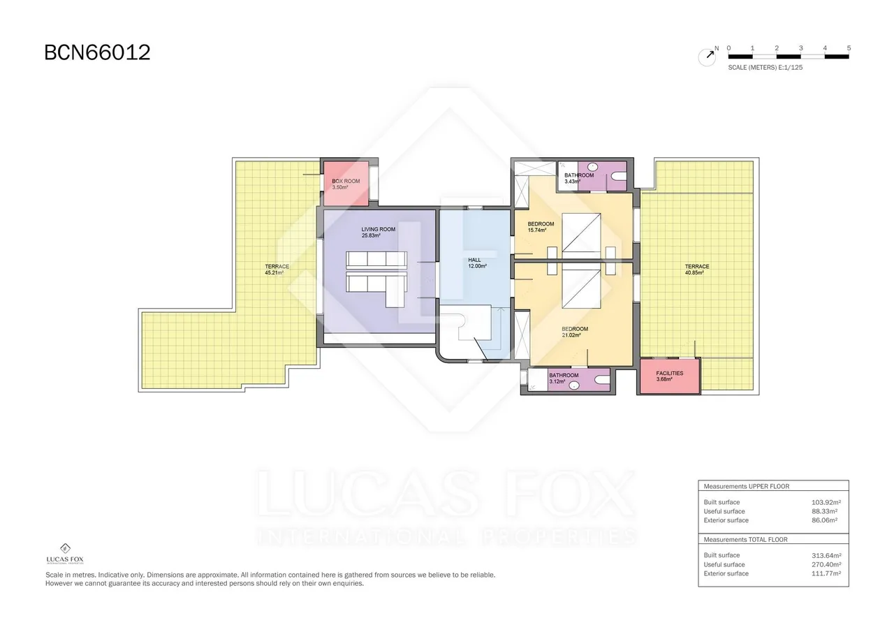 living - Ático de 314m² con 112m² terraza en venta en Turó Park - Plano del piso - 2