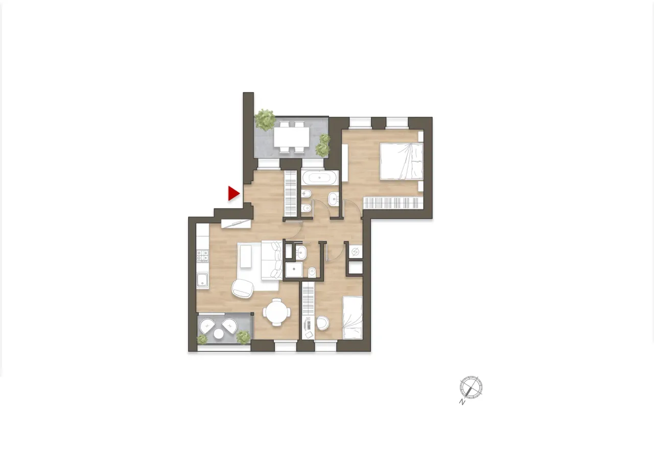 living - Manfredonia 4 - Wonen - Dils - Verdiepingsplan - 1