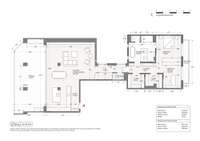 living - Ático de 240m² con 108m² terraza en venta en Les Corts - Plano del piso thumbnail - 1